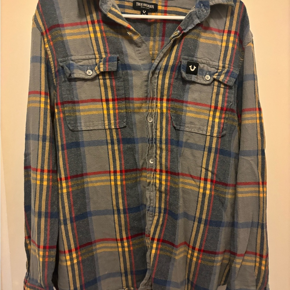 True Religion Women's Multicolor Plaid Flannel Shirt